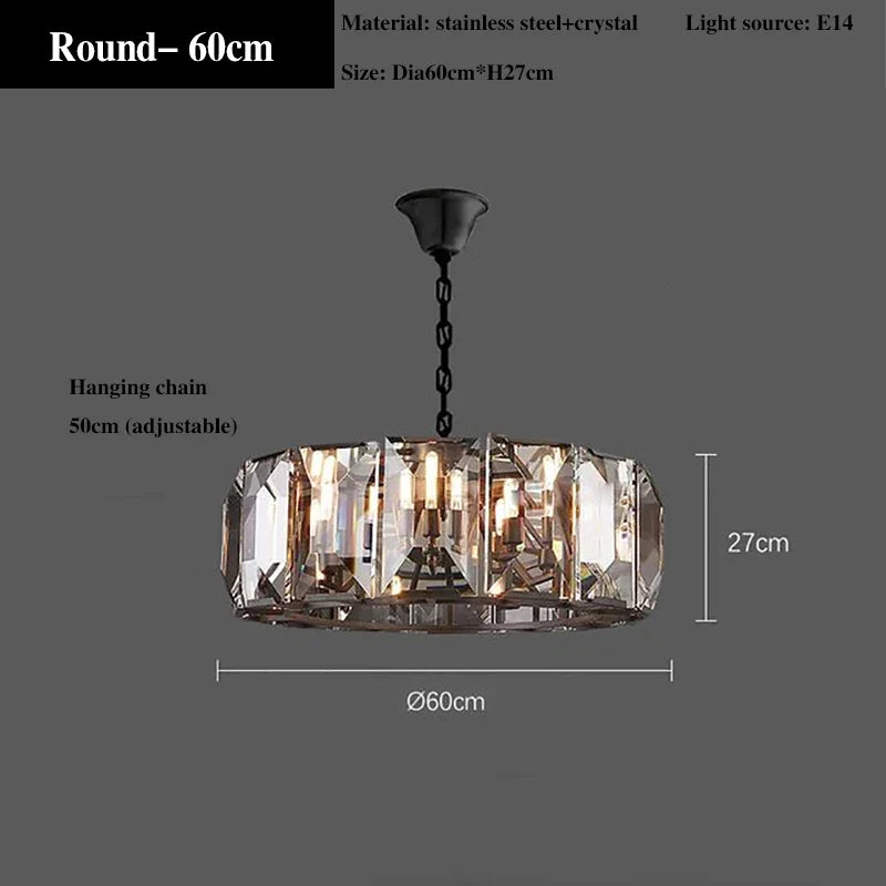 lustre en cristal de luxe moderne design éclairage suspendu