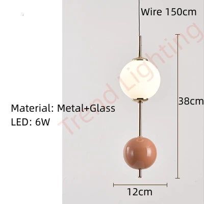 suspension led en verre avec fil réglable 4000k