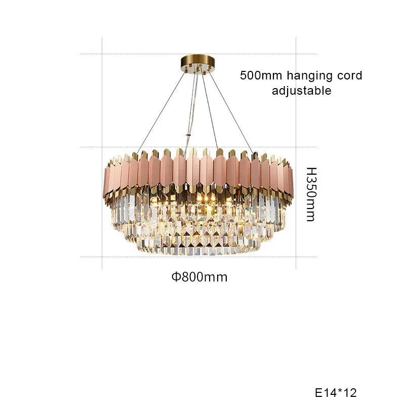 plafonnier led suspendu en cristal design moderne idéal pour table à manger
