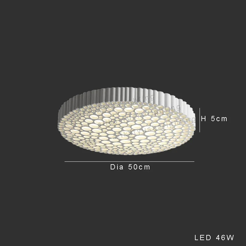 plafonnier led minimaliste en nid d'abeille créatif et élégant