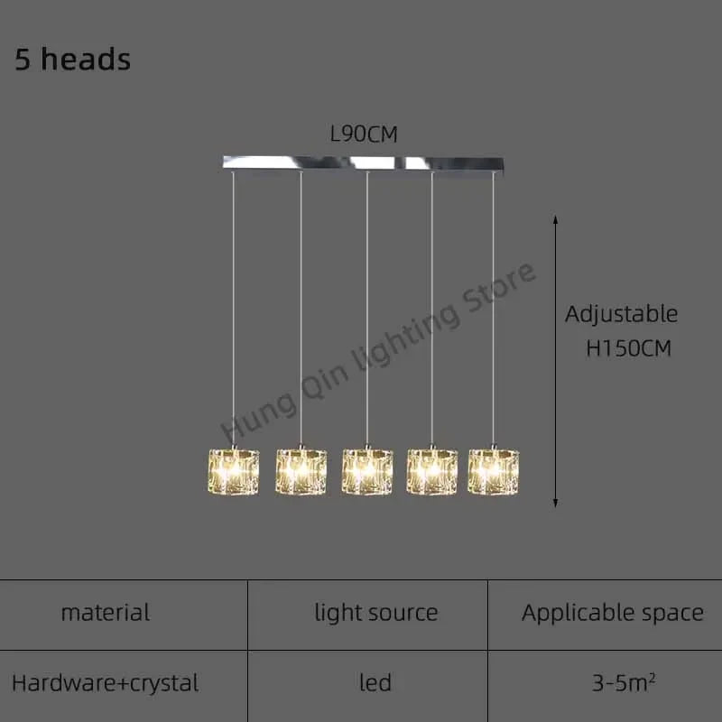 lustre moderne en cristal pour illumination intérieure élégante