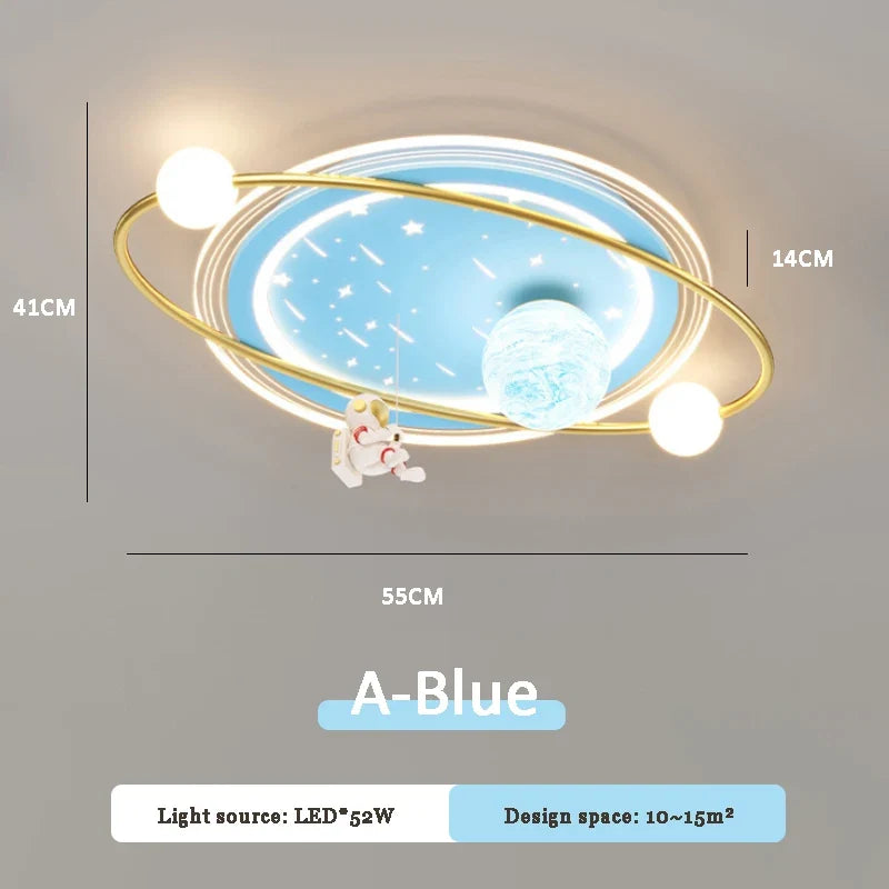 plafonnier enfant design astronaute lampe led créative moderne