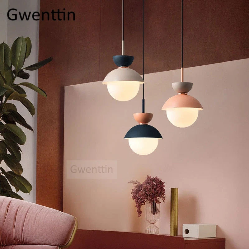 suspension en verre moderne pour décoration intérieure élégante
