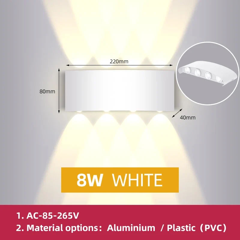 applique murale extérieure led luminaire étanche pour jardin décoratif
