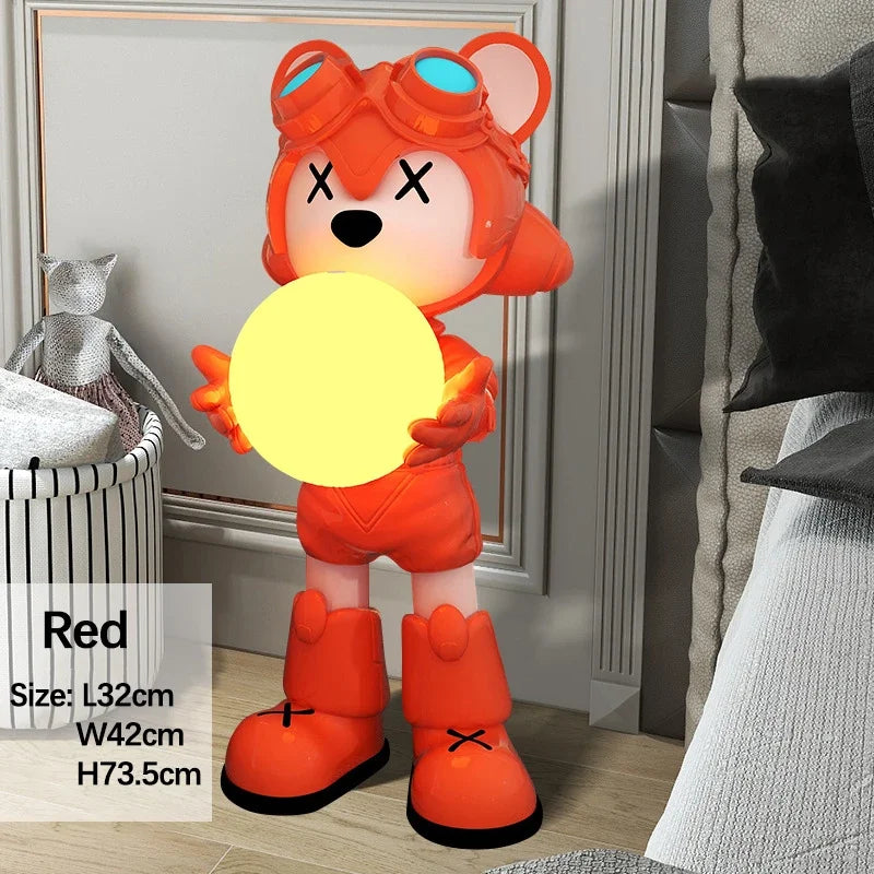 lampadaire ours interstellaire lumineux pour enfants décoratif