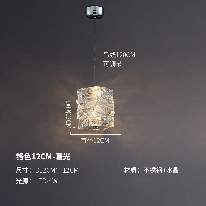 plafonnier moderne en cristal k9 pour décoration intérieure luxe