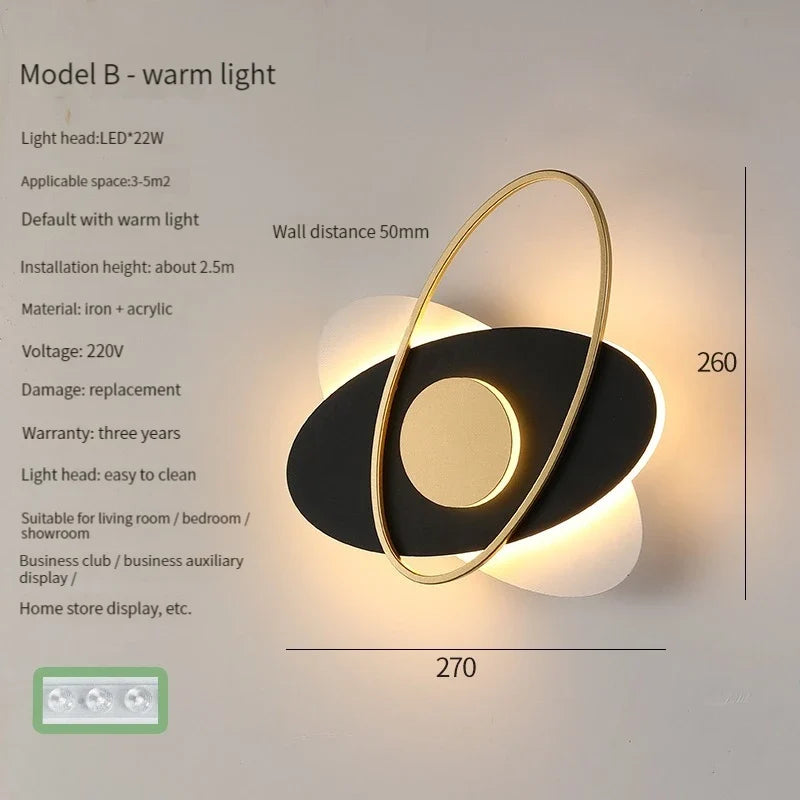 applique murale led moderne pour hôtel et éclairage domestique
