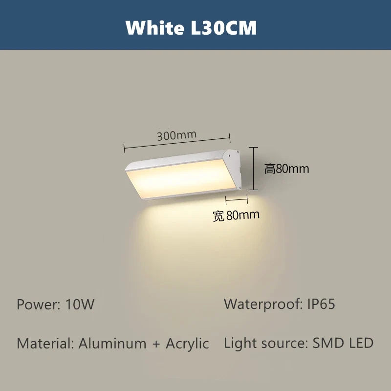 applique murale led minimaliste éclairage extérieur pour jardin et balcon