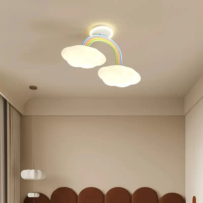 plafonnier LED nuage arc-en-ciel pour chambre enfant