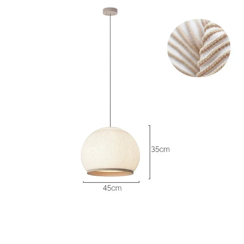 Spanish Designer Pendant Lamp Fabric Chandelier Suspension Hanging Light