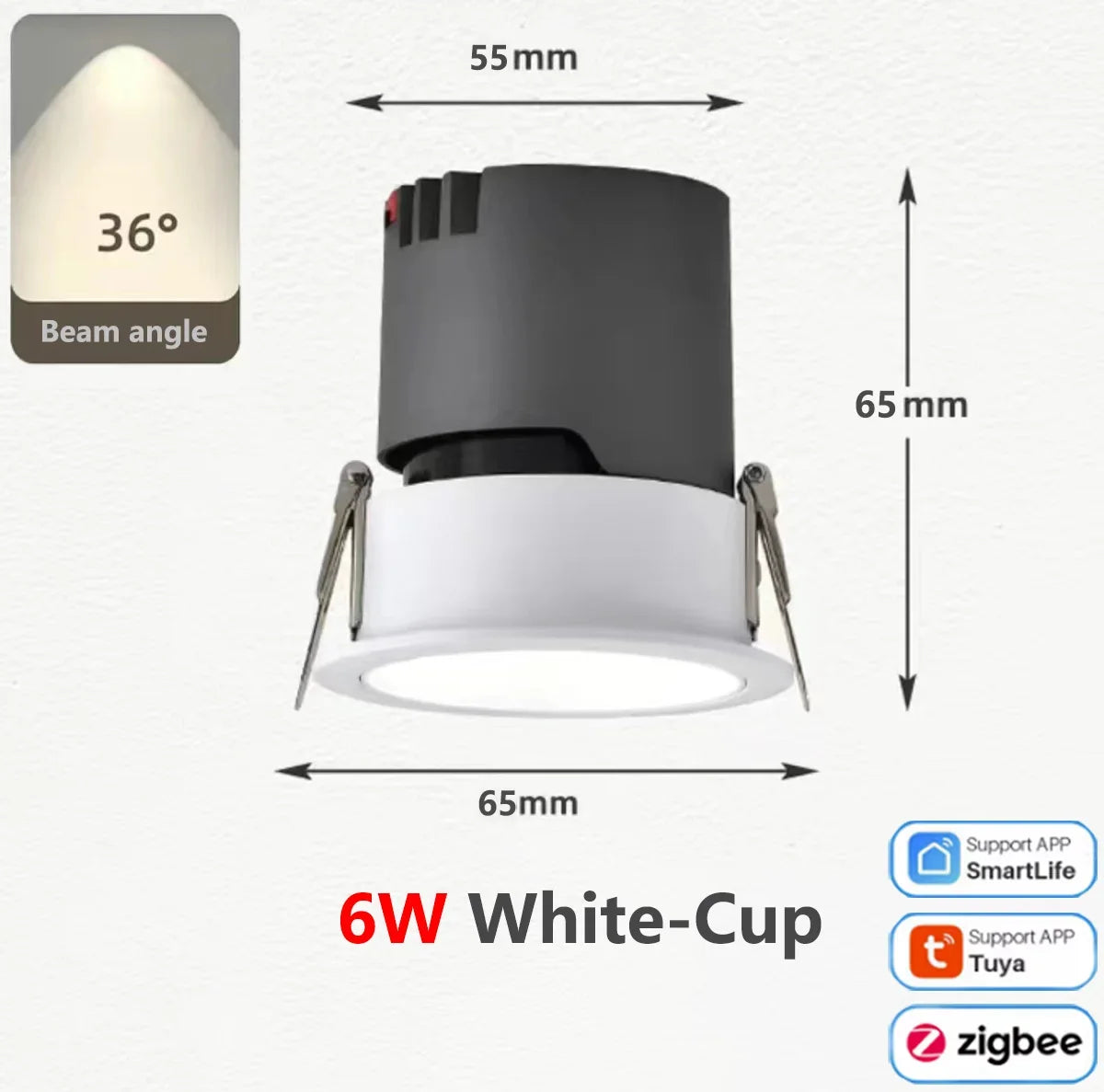 spot led cob zigbee intensité variable en aluminium