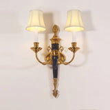 applique murale double tête style nordique en cuivre led rétro