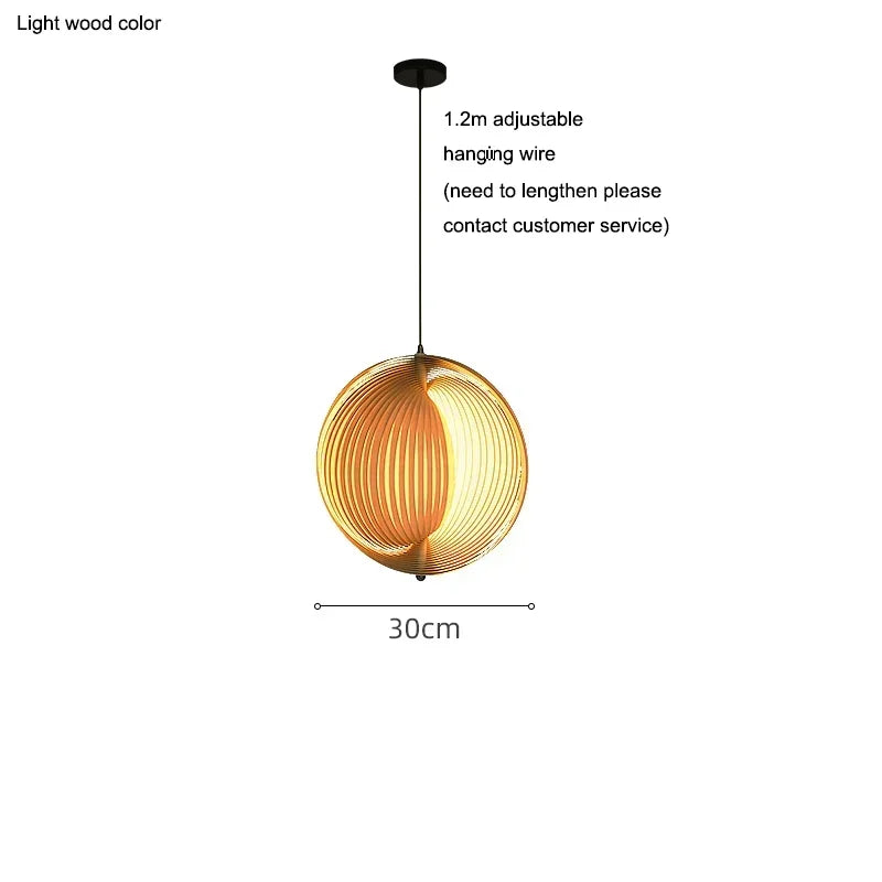suspension en bois wabi sabi pour décoration intérieure moderne