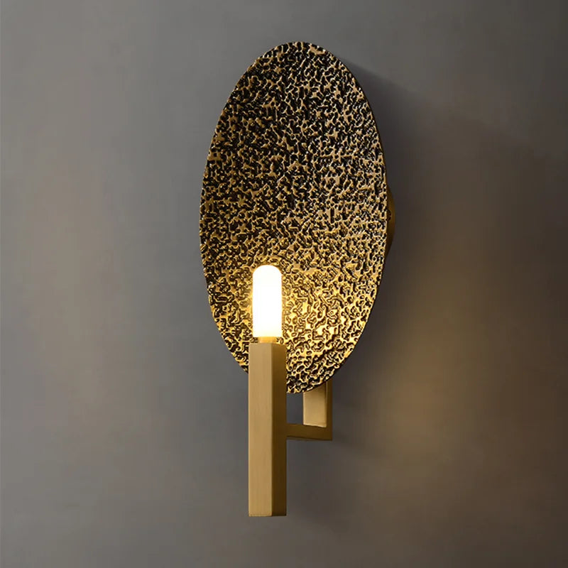 applique murale postmoderne en cuivre avec lumières led