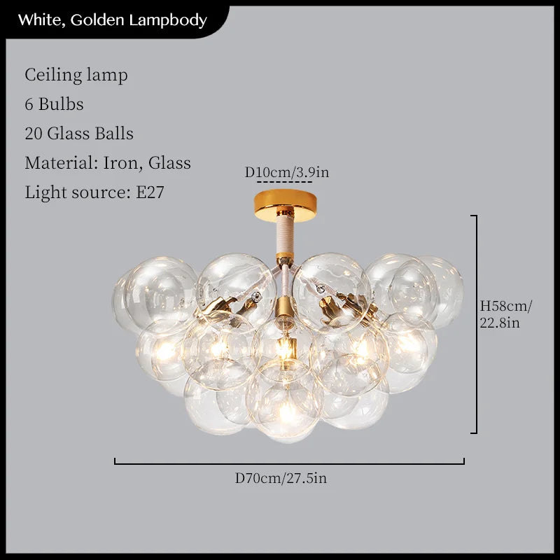 suspension moderne en verre pour décoration intérieure élégante
