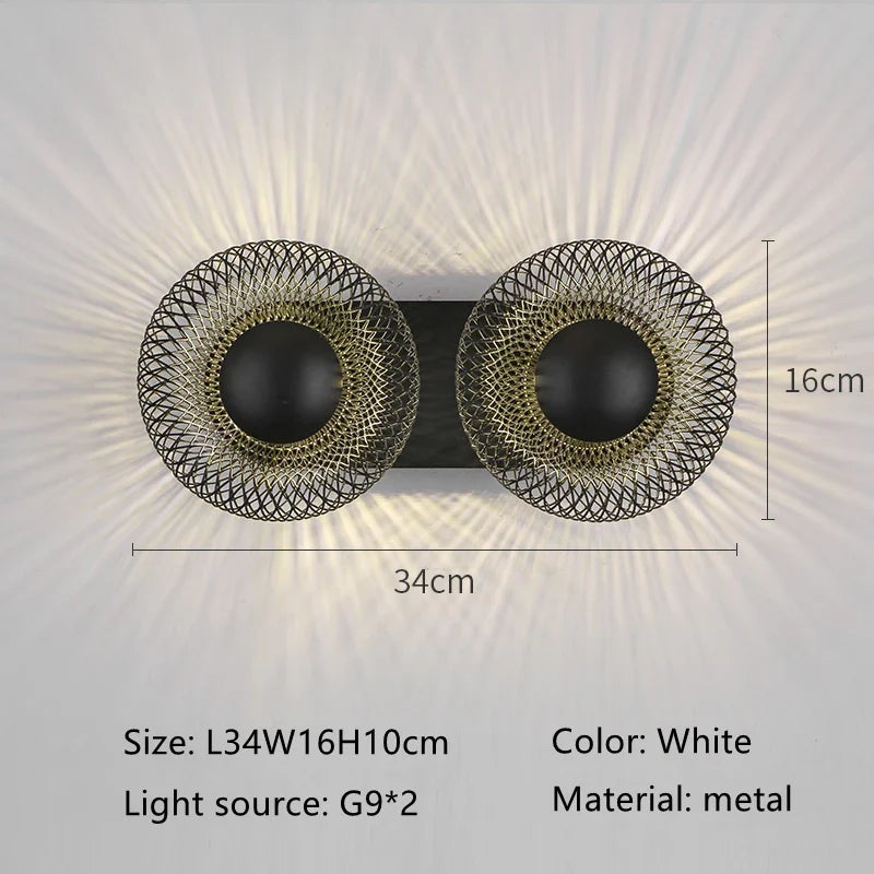 applique murale en fer design corne italienne pour décoration intérieure à led