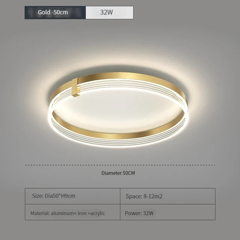 Plafonnier Led minimaliste avec télécommande