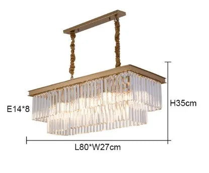 lustre en cristal suspendu pour éclairage intérieur design élégant