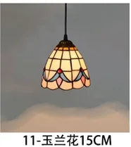 lustre en verre style tiffany rétro pour intérieur méditerranéen