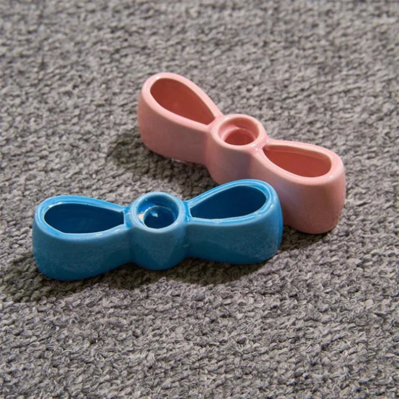 suspension en verre avec nœud rose pour chambre enfant