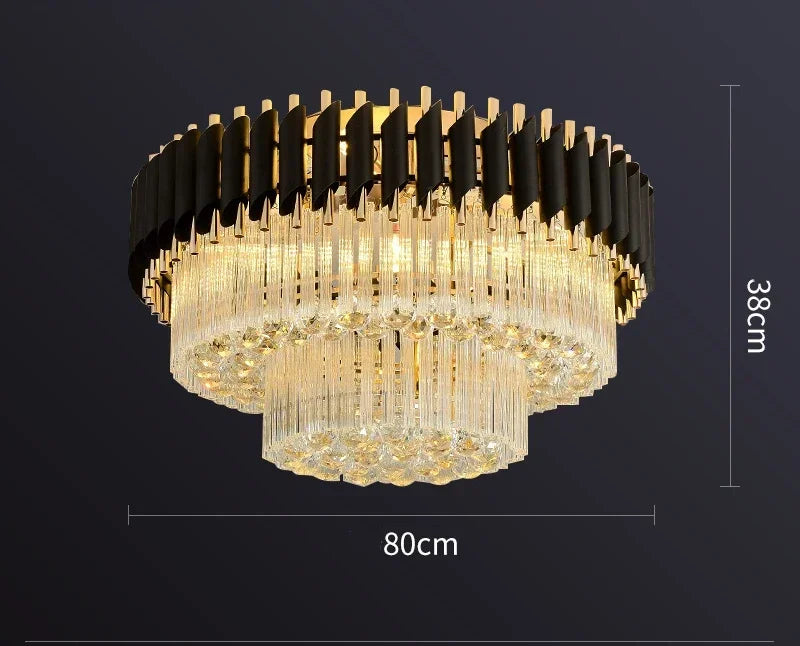 plafonnier led suspendu en cristal design nordique décoratif