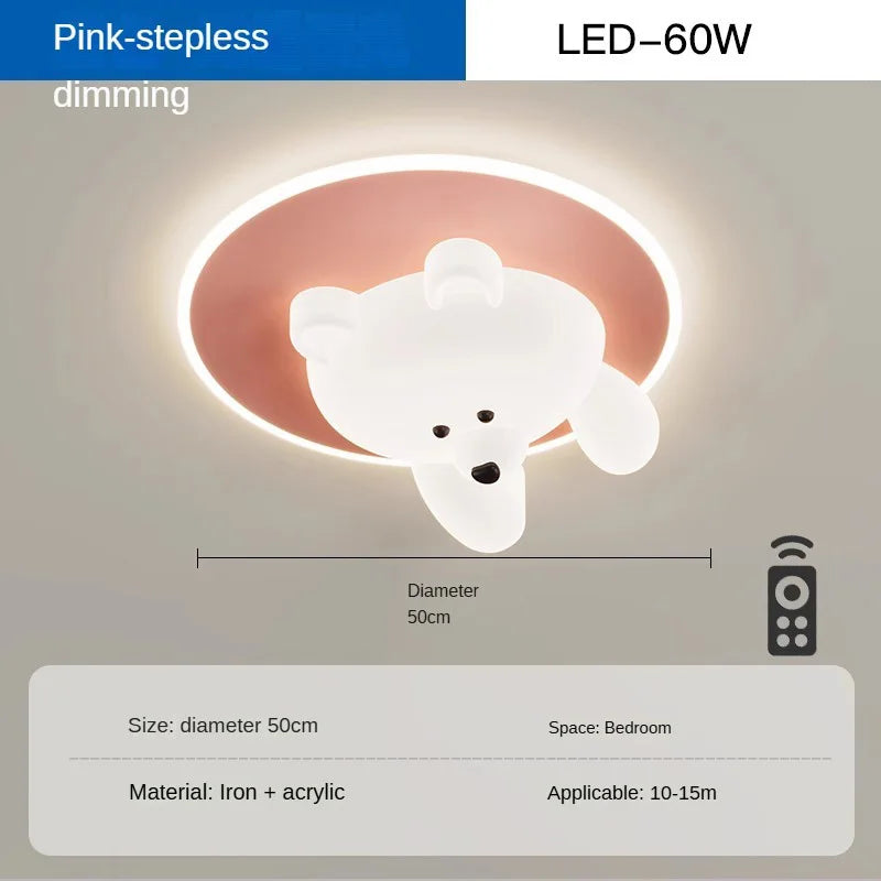plafonnier led ours mignon pour chambre enfant