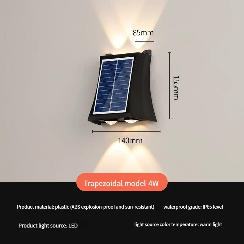 applique murale solaire led moderne pour extérieur décoratif