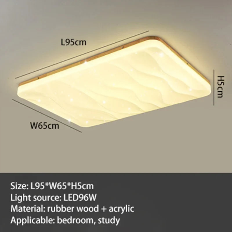 plafonniers led minimaliste en bois massif pour entrée