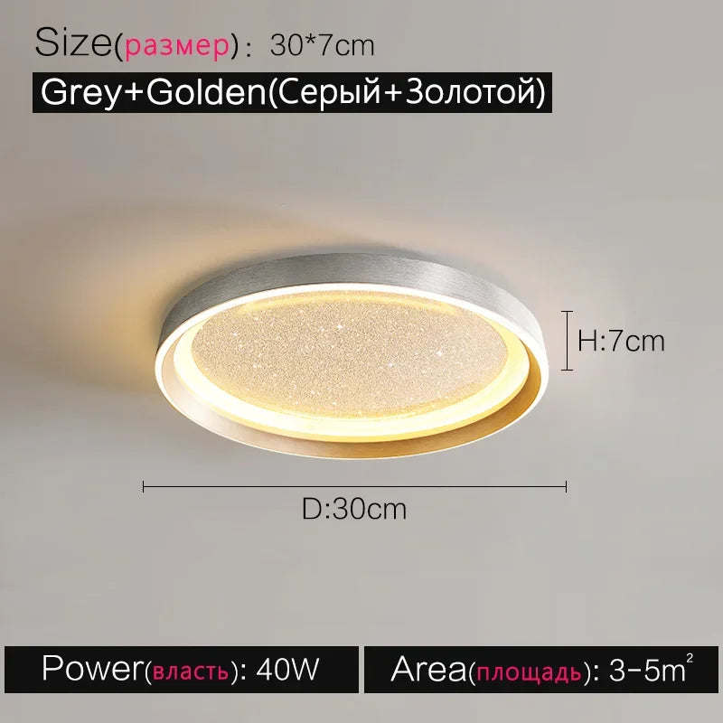 Modern Lights Round Ceiling Lamp Starry Sky Bedroom Lustre Simple Balcony Lampara Porch Creative Personality Room Chandeliers