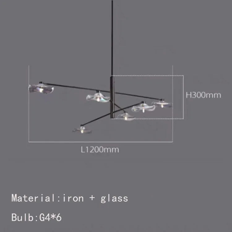 lustre en verre suspension métal ampoule g4 hauteur ajustable