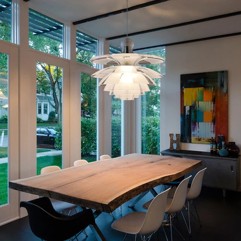 suspension led modernes en acrylique pour intérieur