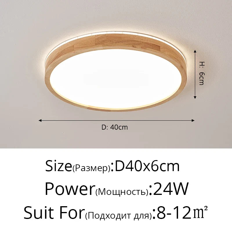 plafonnier anti-lumière bleue protection yeux en bois massif