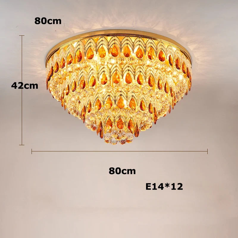 lustre dimmable en cristal design pour intérieur moderne