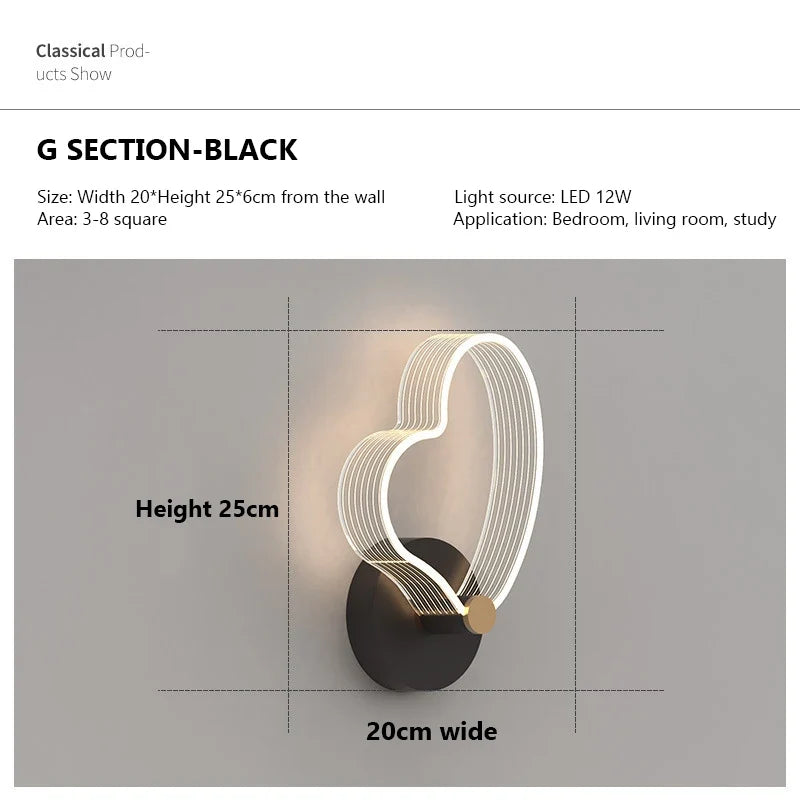 applique murale led moderne pour éclairage décoratif intérieur