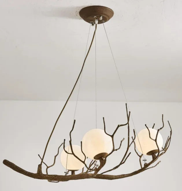 lustre rétro nordique style wabi-sabi personnalisé pour restaurant et boutique