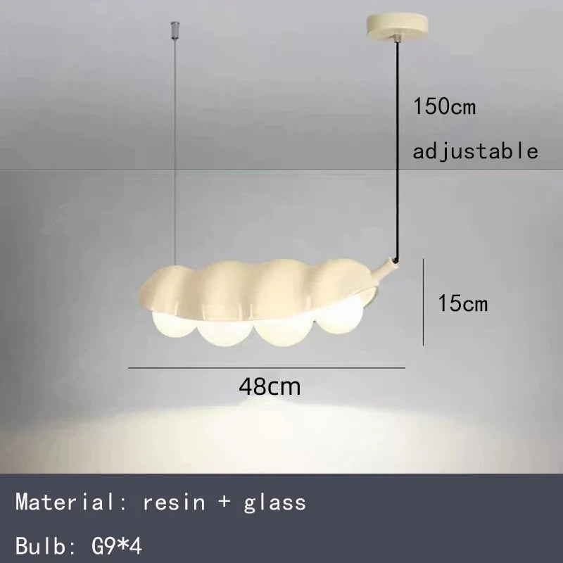 lustre créatif en verre à pois pour décoration intérieure