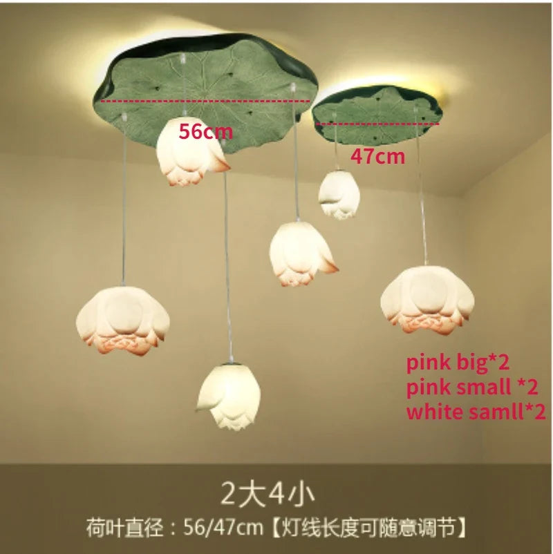 suspension lotus en verre pour décoration d intérieur