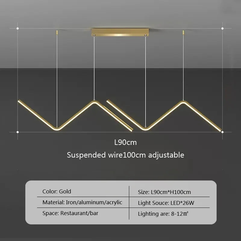 suspension moderne à led pour intérieur décoratif élégant
