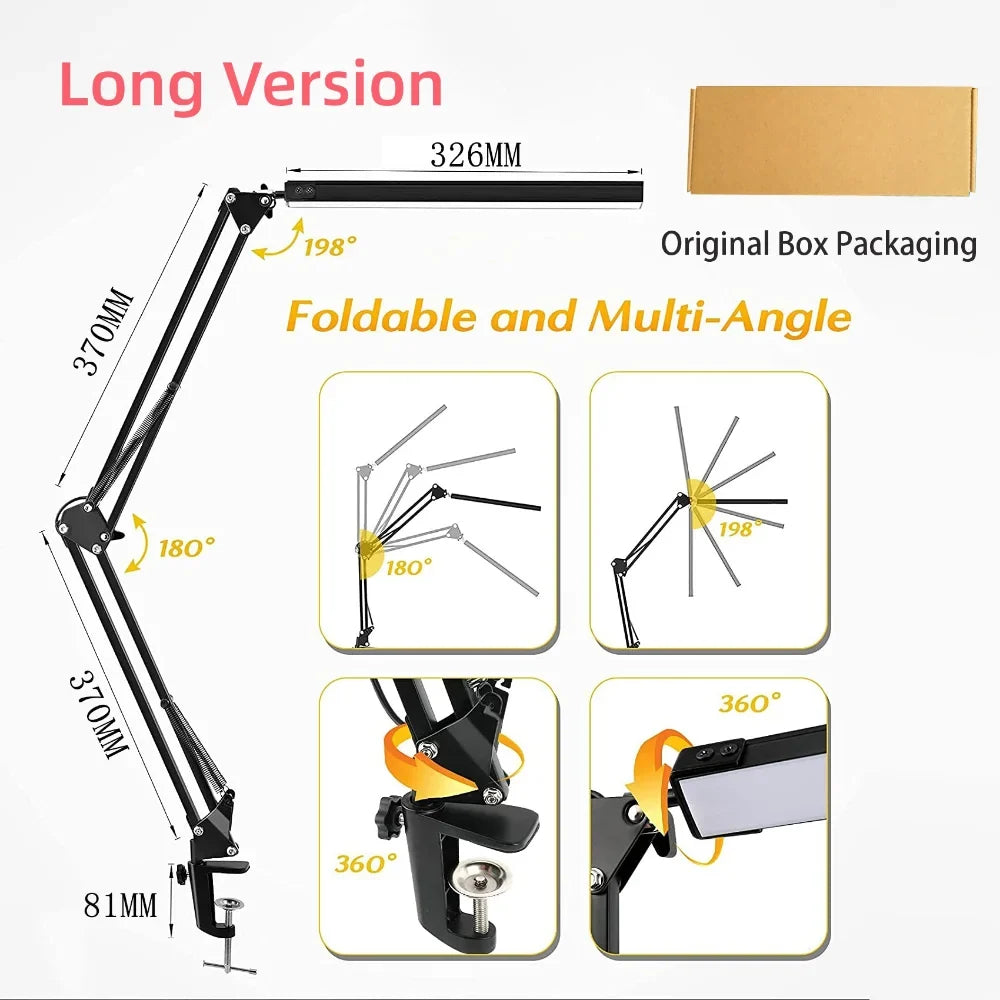 Lampe de bureau LED avec pince 10W