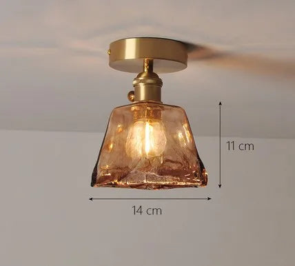 plafonnier moderne en verre pour intérieur et extérieur lumineux