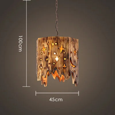 suspension en bois style industriel rétro pour l'intérieur