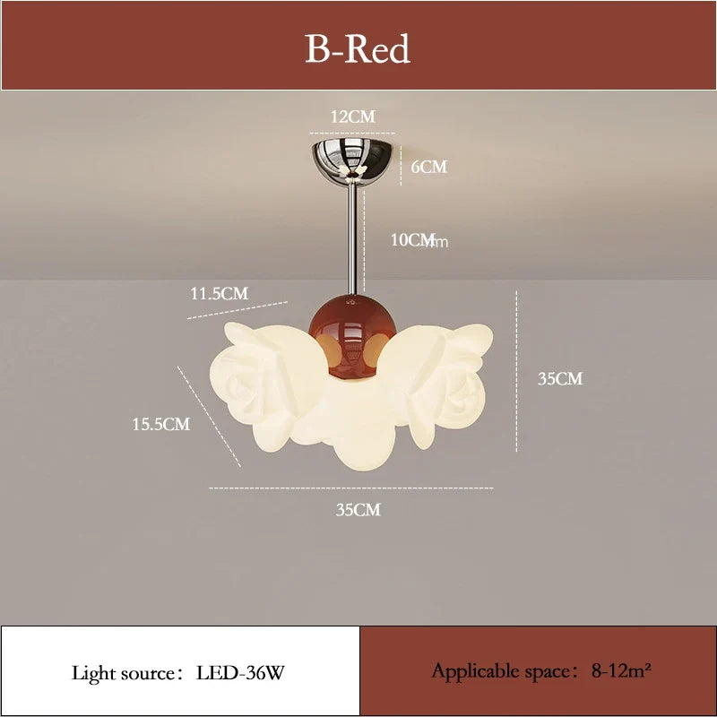 lustre à fleurs roses led pour chambre enfant décor romantique et chaleureux