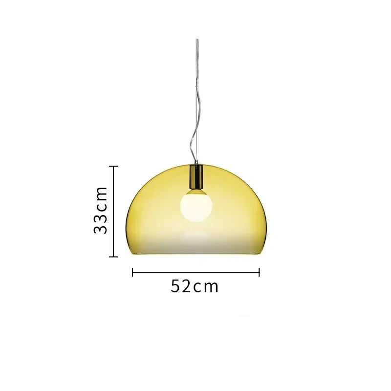 Italian Designer Dome Pendant Lamp Colorful Acrylic Chandelier Ceiling Suspenion Hanging Light with E27 Bulb