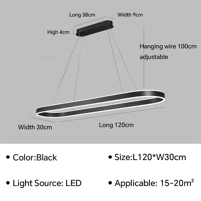suspension à led moderne pour décoration intérieure élégante