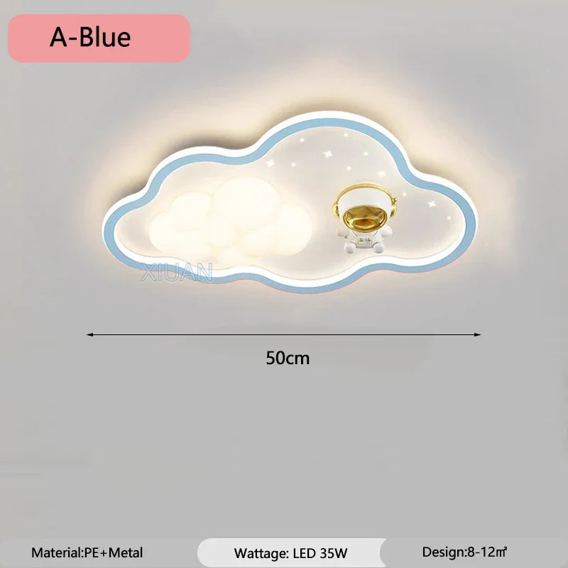 plafonnier moderne et chaleureux pour chambre enfant décor nuage arc-en-ciel