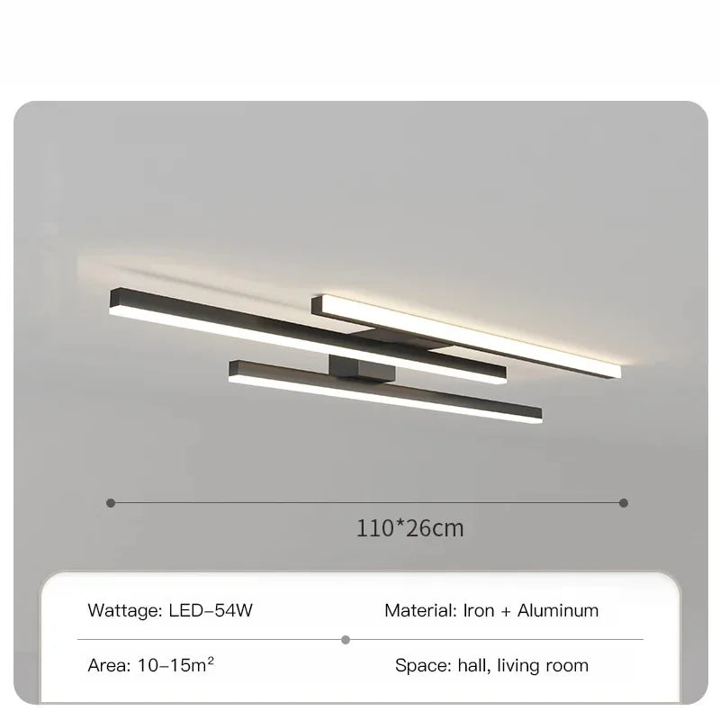 plafonnier design moderne en fer noir pour intérieur