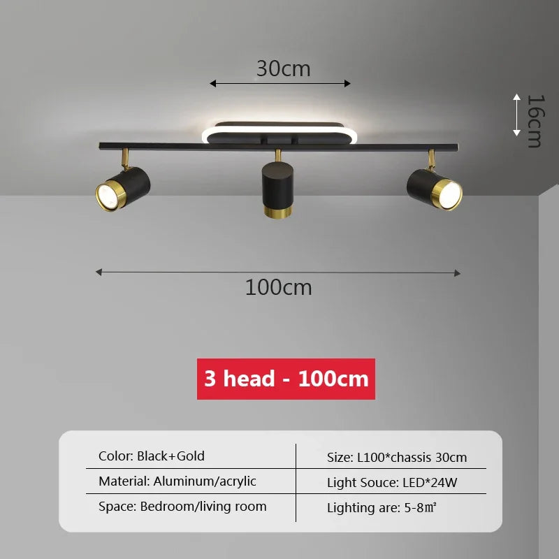 plafonnier led moderne à bande lumineuse décorative pour intérieur