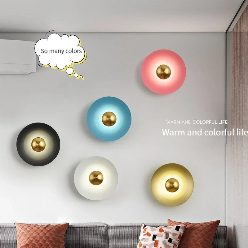 applique murale led ronde moderne pour décoration de luxe