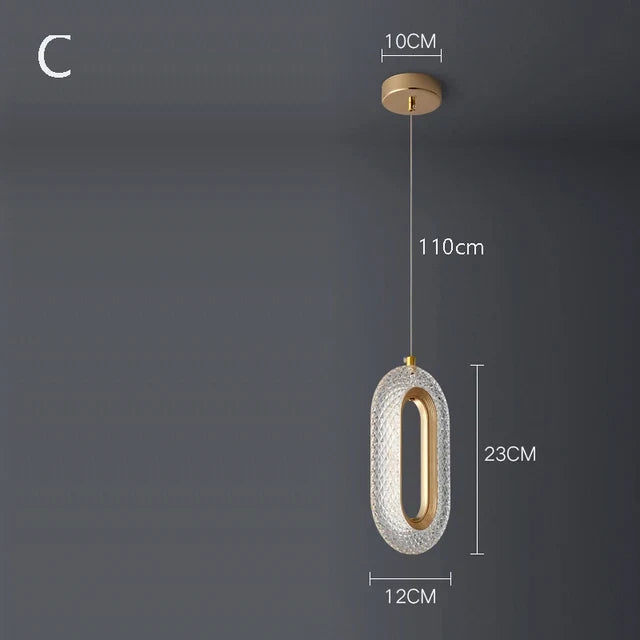 lustre moderne en cristal géométrique pour décoration intérieure