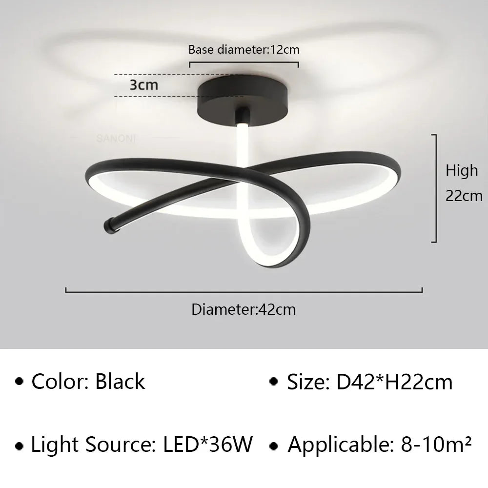 lustre moderne à leds pour décoration intérieure de luxe
